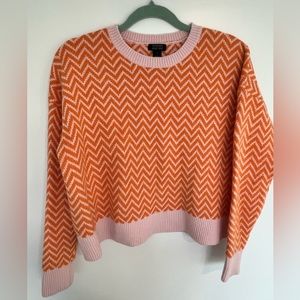 Halogen Pink and Orange Chevron Sweater